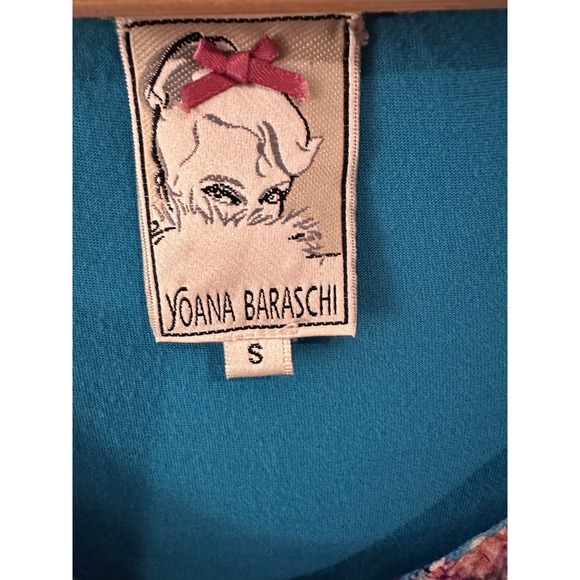 YOANA BARASCHI Beaded Paisley Print Tank Top Women's Size Small Blue - Picture 7 of 10